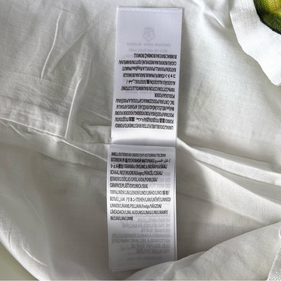 FARM Rio Milani Floral Print Linen Mini Dress, Off-White/Green, Size XS, NWT - Picture 16 of 16